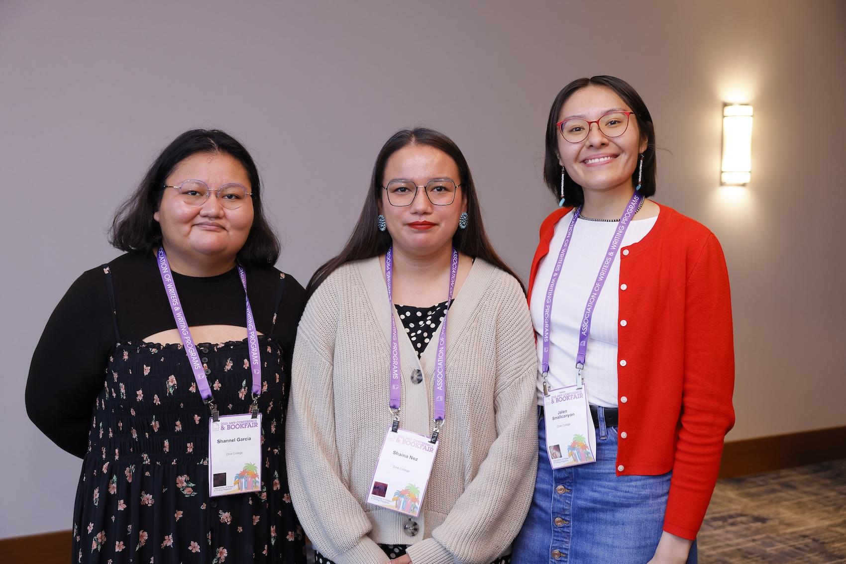 Three #AWP25 TCU fellows standing together and smiling