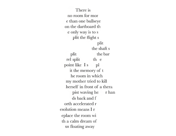 Poem titled Bullseye by Camilo Loaiza Bonilla
